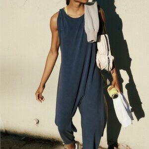 Free People Movement Hot Shot Twisted Onesie - Blue